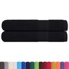 vidaXL Handt&uuml;cher FROGN 2 Stk. Schwarz 100x200 cm 360 g/m&sup2;