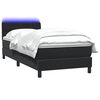 vidaXL Boxspringbett mit Matratze & LED Schwarz 80x220 cm Samt