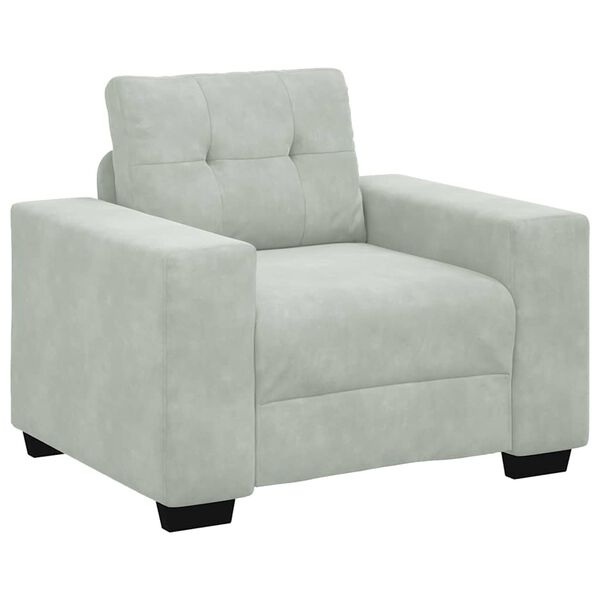 vidaXL Sessel Hellgrau 100x78x80 cm Samt