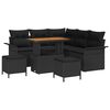 vidaXL Garten-Sofa-Set mit Kissen mit Speicher 8 pcs Schwarz
