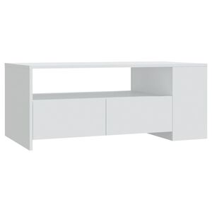 vidaXL Couchtisch Wei&szlig; 102x55x42 cm Holzwerkstoff