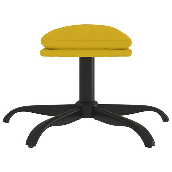 vidaXL Fußhocker Senfgelb 60x60x36 cm Samt