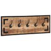 vidaXL Garderoben 2 Stk. 80x8x25 cm Raues Massivholz Mango
