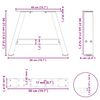 vidaXL Couchtischbeine A-Form 2 Stk. Anthrazit 50x(30-31) cm Stahl
