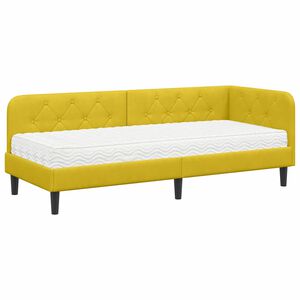 vidaXL Eckbettgestell Gelb 80 x 200 cm Samt