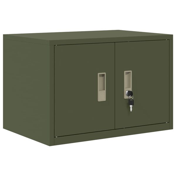 vidaXL Aufbewahrungsschrank Olive Gr&uuml;n 60 x 40 x 40 cm Stahl