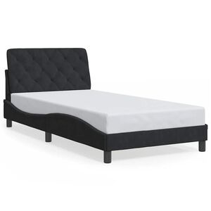 vidaXL Bettgestell ohne Matratze Schwarz 100x200 cm Samt