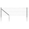 vidaXL Schwei&szlig;drahtzaun mit Spikes 10 x 0,6 m (B x H)