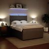 vidaXL Boxspringbett mit Matratze Hellgrau 140x190 cm Samt