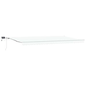 vidaXL Ausziehbare Markise Wei&szlig; 600 x 300 cm Stoff und Aluminium