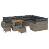 vidaXL Garten-Sofa-Set mit Kissen mit Speicher 12 pcs Grau