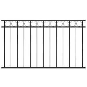 vidaXL Zaunelement ASSEN Stahl 163x80 cm Schwarz