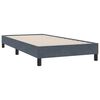 vidaXL Boxspringbett mit Matratze Dunkelgrau 80x210 cm Samt