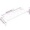 vidaXL Batavia-Bank mit Creme Kissen 150 cm Massivholz Teak