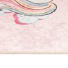 vidaXL Kinderteppich Rosa 160x230 cm Einhorn Waschbar
