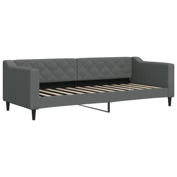 vidaXL Tagesbett Ausziehbar mit Schubladen Dunkelgrau 80x200 cm Stoff