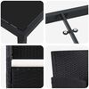 vidaXL Garten Essgruppe mit Kissen 5 pcs Schwarz Poly-Rattan
