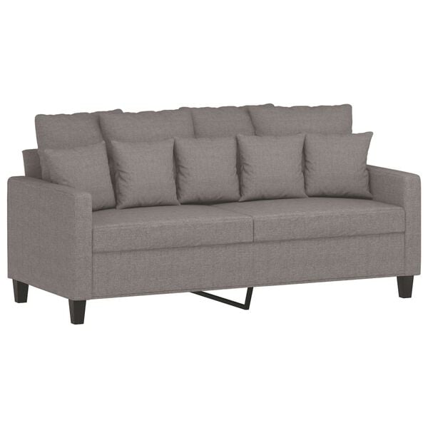 vidaXL 2-Sitzer-Sofa Taupe 140 cm Stoff