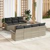 vidaXL Gartensofa-set 8 pcs Hellgrau und Dunkelgrau Poly-Rattan