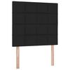 vidaXL Aufbewahrungsbett mit Matratze Schwarz 90 x 190 cm Polyester