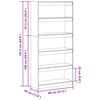 vidaXL B&uuml;cherregal Wachsbraun 80 x 30 x 167,5 cm Massives Kiefernholz