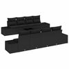 vidaXL Garten-Sofa-Set 8 Stk. Schwarz Poly-Rattan