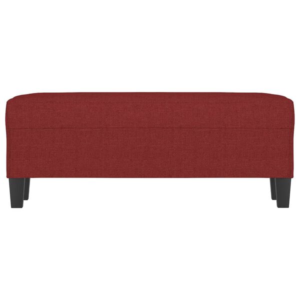 vidaXL Sitzbank Weinrot 100x35x41 cm Stoff