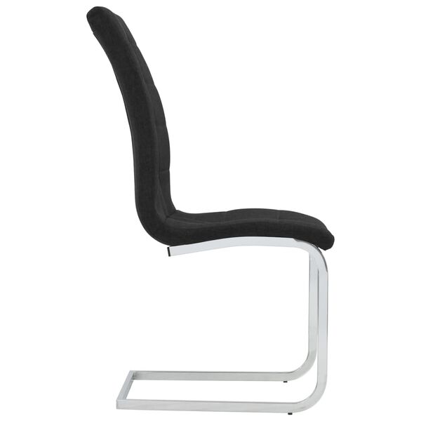 vidaXL Freischwinger 4 Stk. Schwarz Stoff