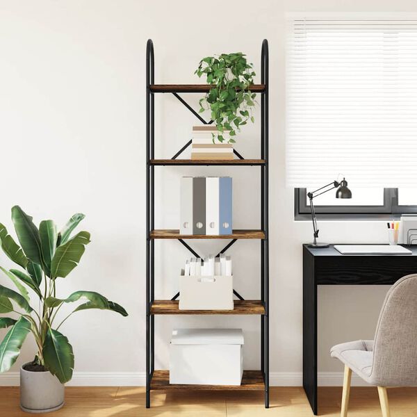 vidaXL B&uuml;cherregal Ger&auml;ucherte Eiche 60 x 30 x 183 cm Holzwerkstoff