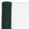 vidaXL Drahtzaun Stahl mit PVC-Beschichtung 25x1,5 m Gr&uuml;n