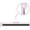 vidaXL Aufsteck T&uuml;rb&uuml;rstendichtungen 12 pcs Wei&szlig; 100 cm