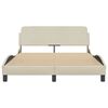 vidaXL Bettgestell "Dover" Creme 140x200 cm Stoff