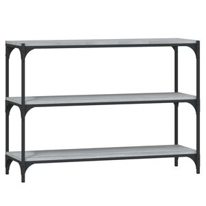 vidaXL B&uuml;cherregal Grau Sonoma 100x33x70,5 cm Holzwerkstoff und Stahl