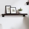vidaXL Wandregal Dunkelbraun 60x10x4 cm Massivholz Eiche Behandelt