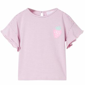 Kinder-T-Shirt mit R&uuml;schen&auml;rmeln Lila 104