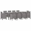 vidaXL Garten Essgruppe 11 pcs Hellgrau Polypropylen