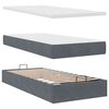 vidaXL Ottoman-Bett mit Matratzen Dunkelgrau 200x200 cm Samt