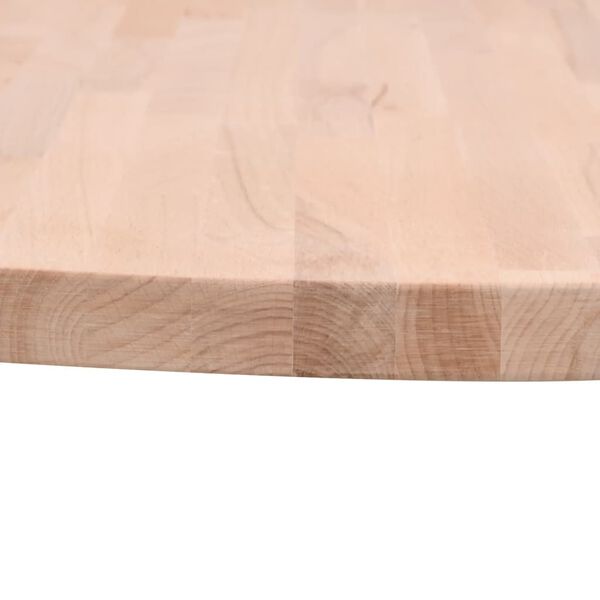 vidaXL Tischplatte &Oslash;50x1,5 cm Rund Massivholz Buche