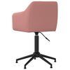 vidaXL Esszimmerst&uuml;hle 2 Stk. Drehbar Rosa Samt