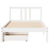 vidaXL Massivholzbett ohne Matratze Wei&szlig; 90x200 cm Kiefernholz