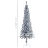 vidaXL Schlanker Weihnachtsbaum Silbern 210 cm