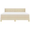 vidaXL Boxspringbett mit Matratze Creme 200 x 180 cm Polyester