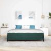 vidaXL Boxspringbett mit Matratze Dunkelgr&uuml;n 180 x 220 cm Stoff