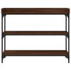 vidaXL Konsolentisch mit Ablagen Braun Eichen-Optik 100x30x80 cm