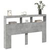 vidaXL LED-Kopfteil mit Ablage Betongrau 160x17x102 cm