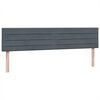 vidaXL Boxspringbett mit Matratze & LED Dunkelgrau 180x220 cm Samt