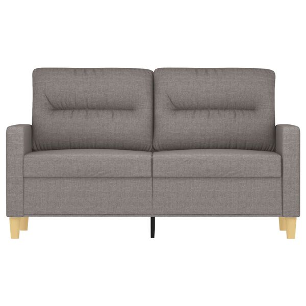 vidaXL 2-Sitzer-Sofa Taupe 120 cm Stoff