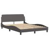 vidaXL Bett "Viana" mit Matratze Grau 120x200 cm Kunstleder