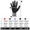vidaXL Arbeitshandschuhe 12 pcs Grau und Schwarz 10 / XL Polyester