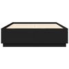 vidaXL Bettgestell mit LED ohne Matratze Schwarz 150x200 cm